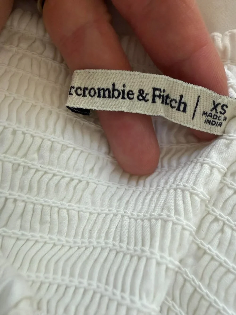 Abercrombie & Fitch Bubble Top Cut Out Maxi Dress Boho Cottagecore White - XS